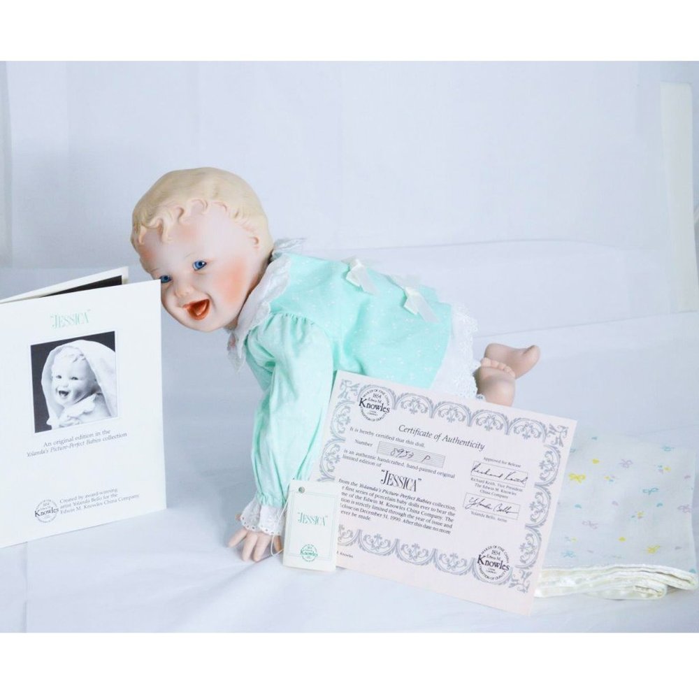 Vintage NIB Knowles Porcelain Baby Doll 'Jessica'
